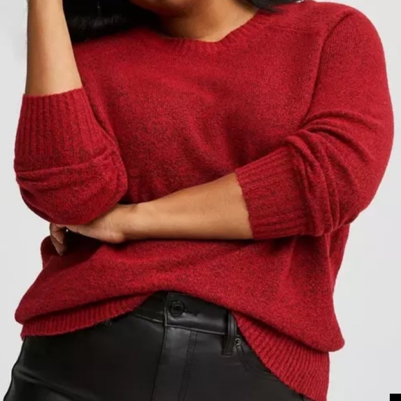 Torrid Red Vegan Cashmere Pullover Sweater 0x NWOT (fits bigger) - Picture 3 of 6